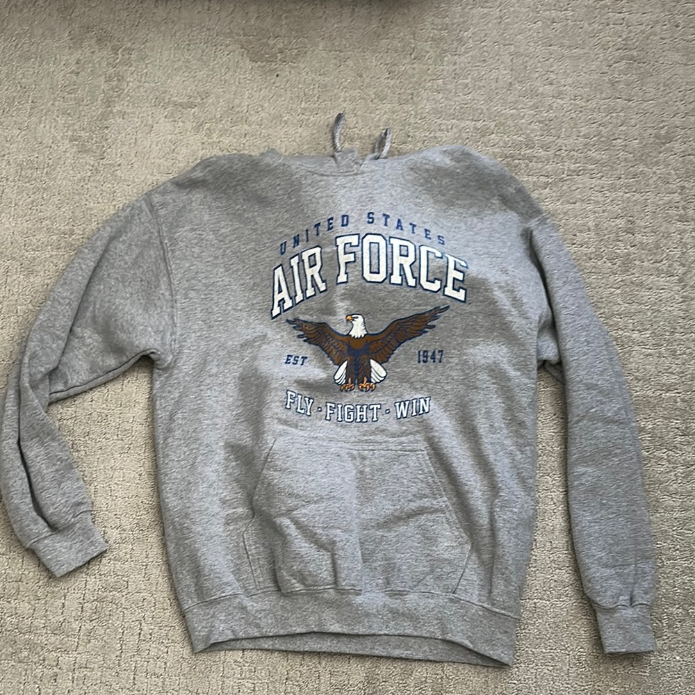 Gray Crewneck Sweater with Ribbed Cuffs